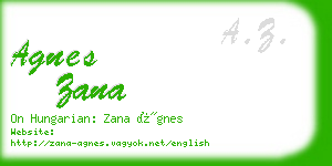 agnes zana business card